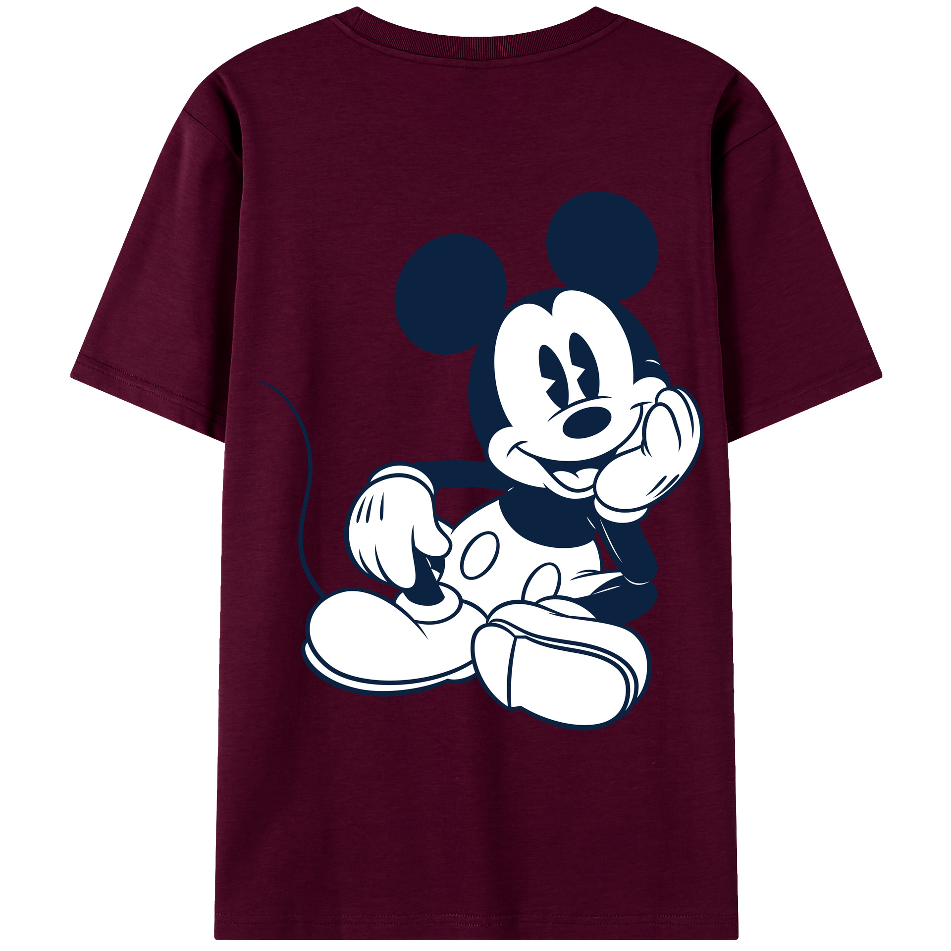（画像用） ミッキーマウス Mickey Mouse レディース半袖Tシャツ(バックプリント)